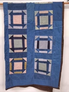 Vintage "Monkey Wrench" Patchwork Quilt "Tactile History"